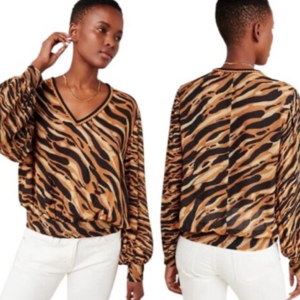 Anthropologie BLNK London V-Neck Blouse